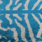 Canvello Handmade Tiger Print Blue Throw Pillows - 16x24 in, detail shot - House Of Avana