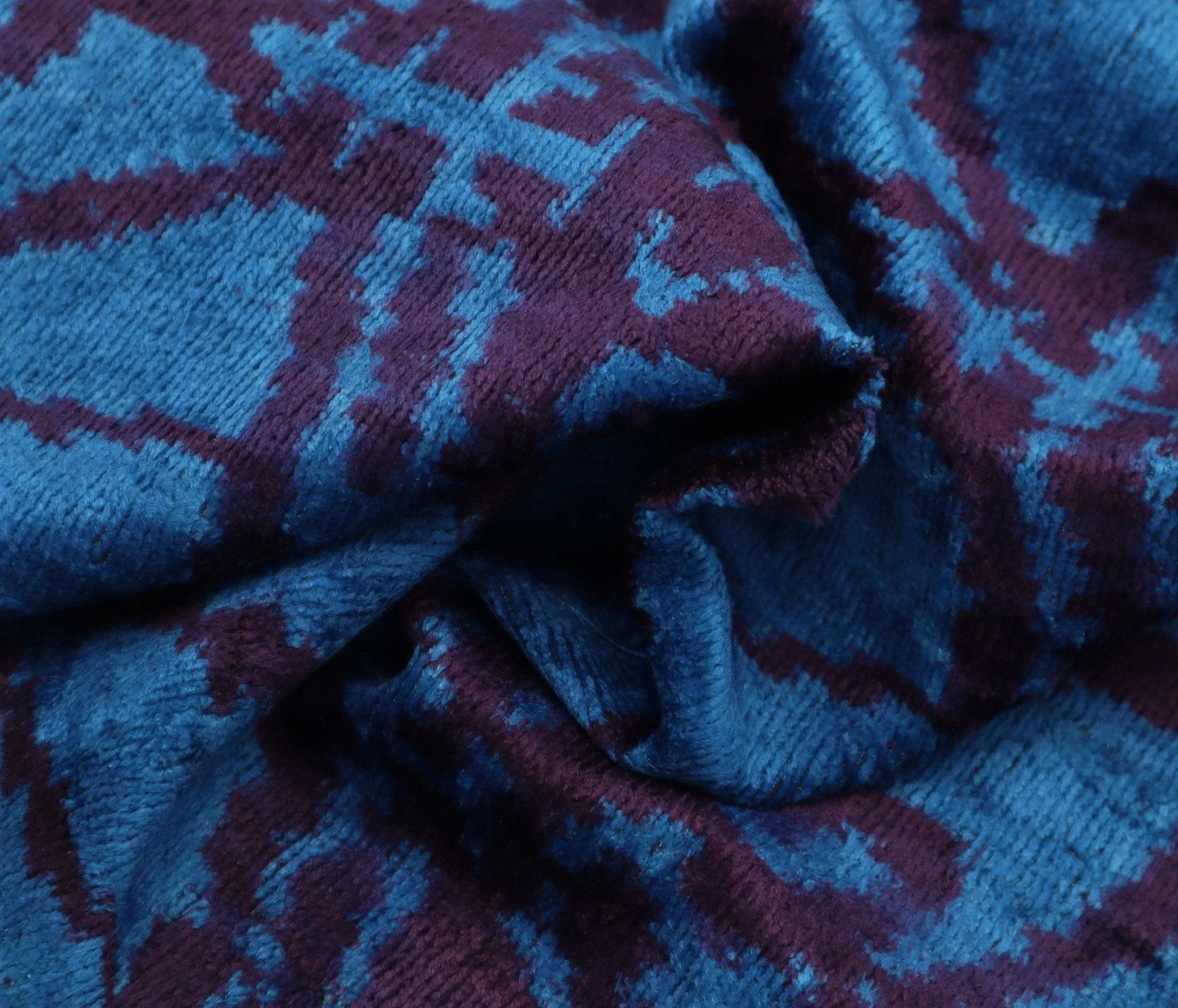 Canvello Decorative Blue Lumbar Throw Pillows for Couch - 16x24 in, detail shot - House Of Avana