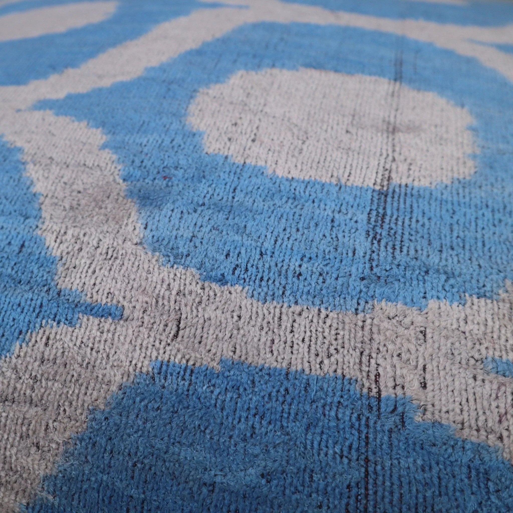 Canvello Luxurious Blue Velvet Throw Pillows - 20x20, angled view - House Of Avana