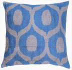 Canvello Luxurious Blue Velvet Throw Pillows - 20x20, front view - House Of Avana