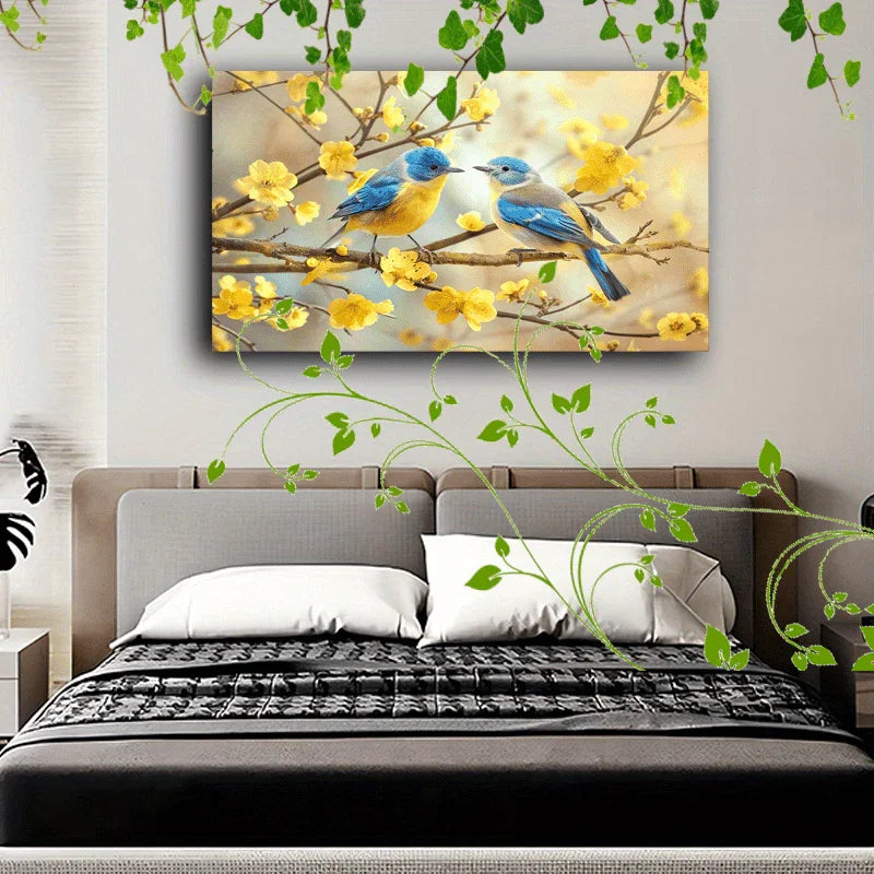 Wooden Framed Canvas Painting Artwork Very Suitable for Office Corridor Home Living Room Decoration Two... - House Of Avana