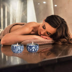 Porcelain Blue & White Scented Candle Set - House Of Avana