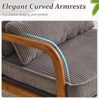 Accent Chair - Blue White Striped Upholstered, angled view - House Of Avana