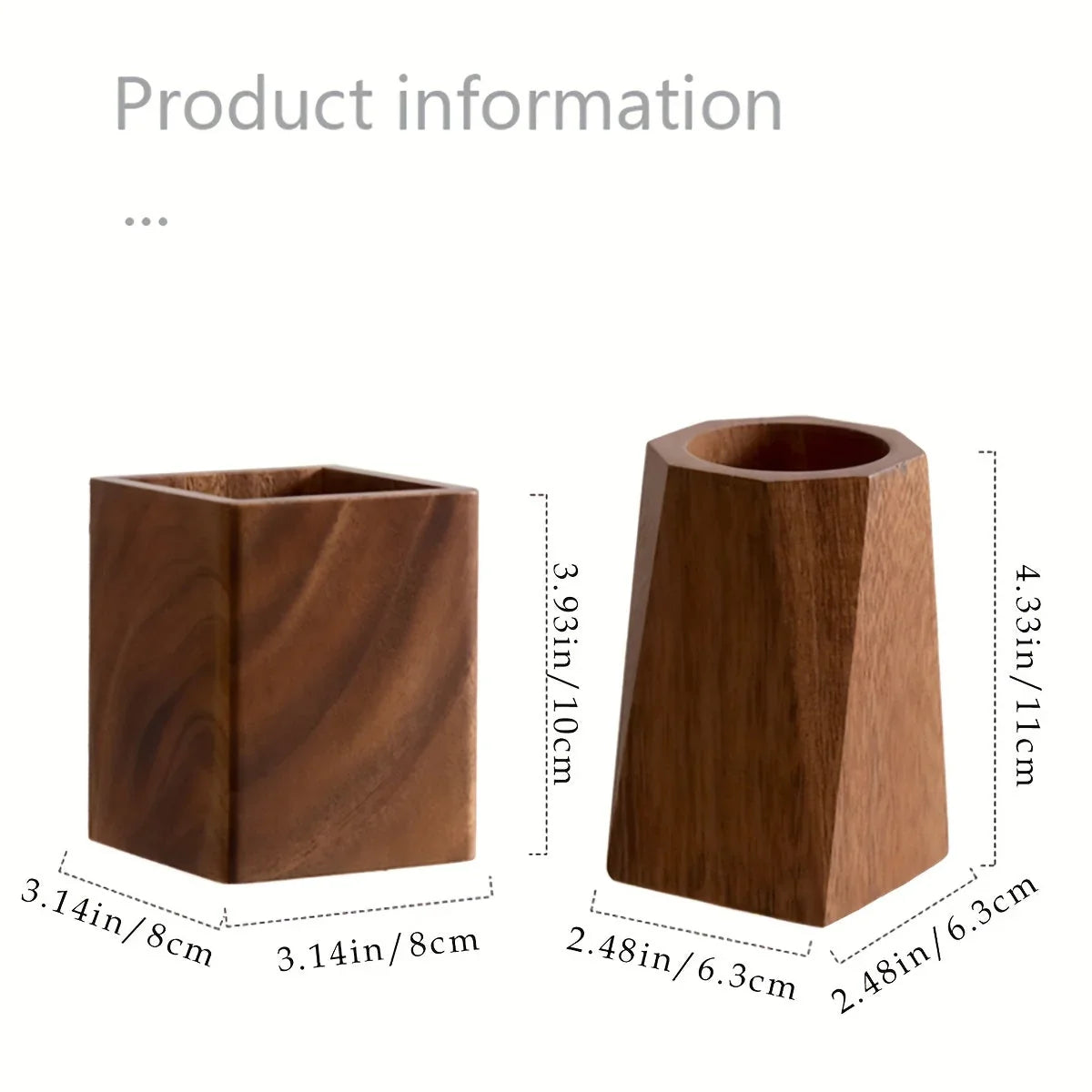 Vintage Wooden Pen Holder Organizer - Colorful Pencil Cylinder with Blue and White Design, Durable... - House Of Avana