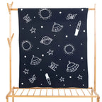 Blue Space Knitted Cotton Baby Blanket PushpLinen