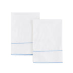 600 Thread Count Framed Sateen Embroidered Cotton Pillowcase Pair Mélange Home