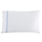 600 Thread Count Scallop Rope Embroidered Cotton Pillowcase Pair Mélange Home