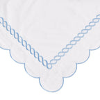 600 Thread Count Scallop Rope Embroidered Cotton Euro Sham Pair Mélange Home