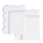 600 Thread Count Scallop Rope Embroidered Cotton Euro Sham Pair Mélange Home