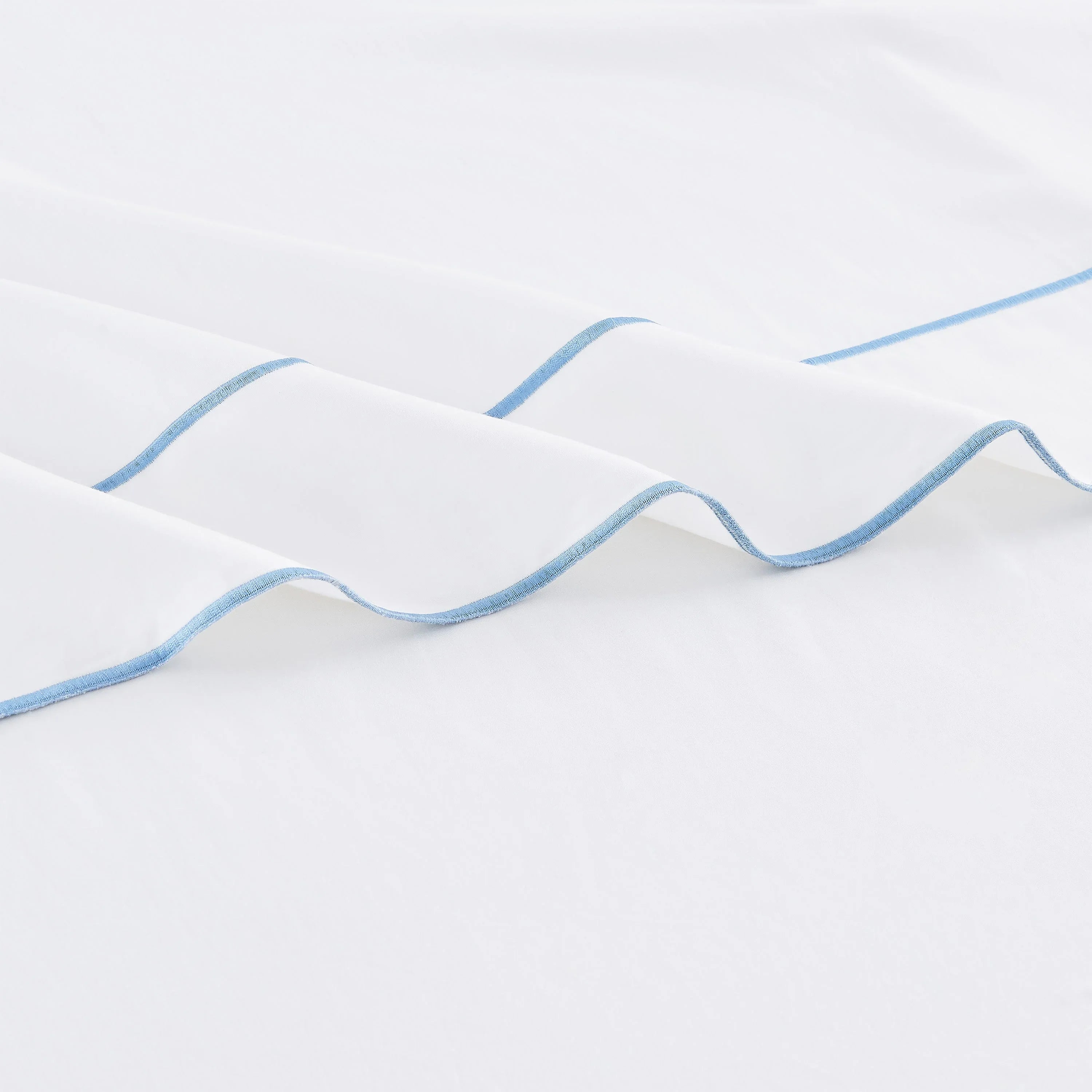 600 Thread Count Framed Sateen Embroidered Cotton Sheet Set Mélange Home