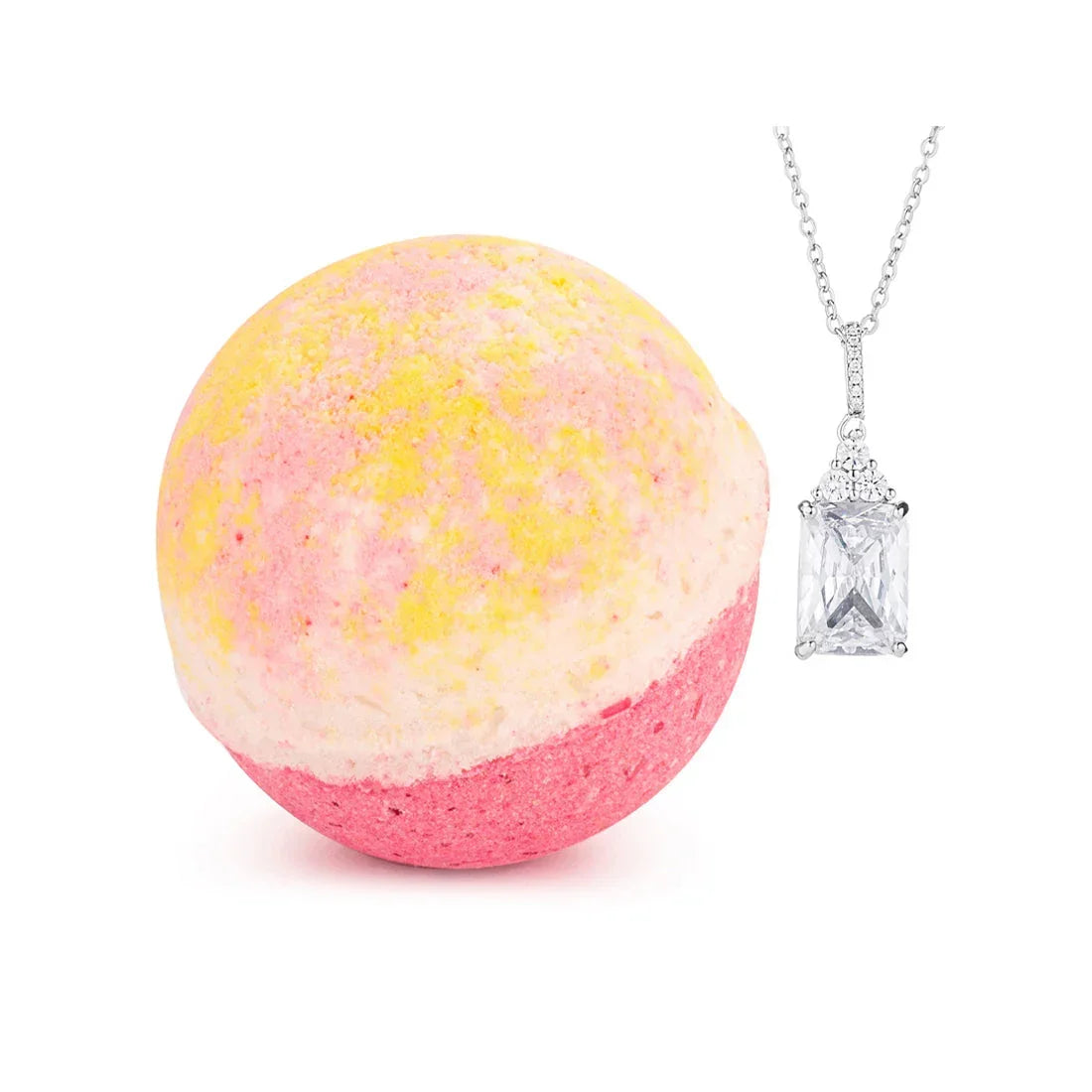 Blushing Peony 10oz Mystery Box Jewelry Bath Bomb, front view - House Of Avana