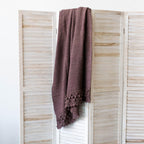 Bobble Lace Edged Eco-Cotton Throw Kanju Interiors