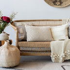 Cotton Bobbles Textured Throw Pillow Kanju Interiors