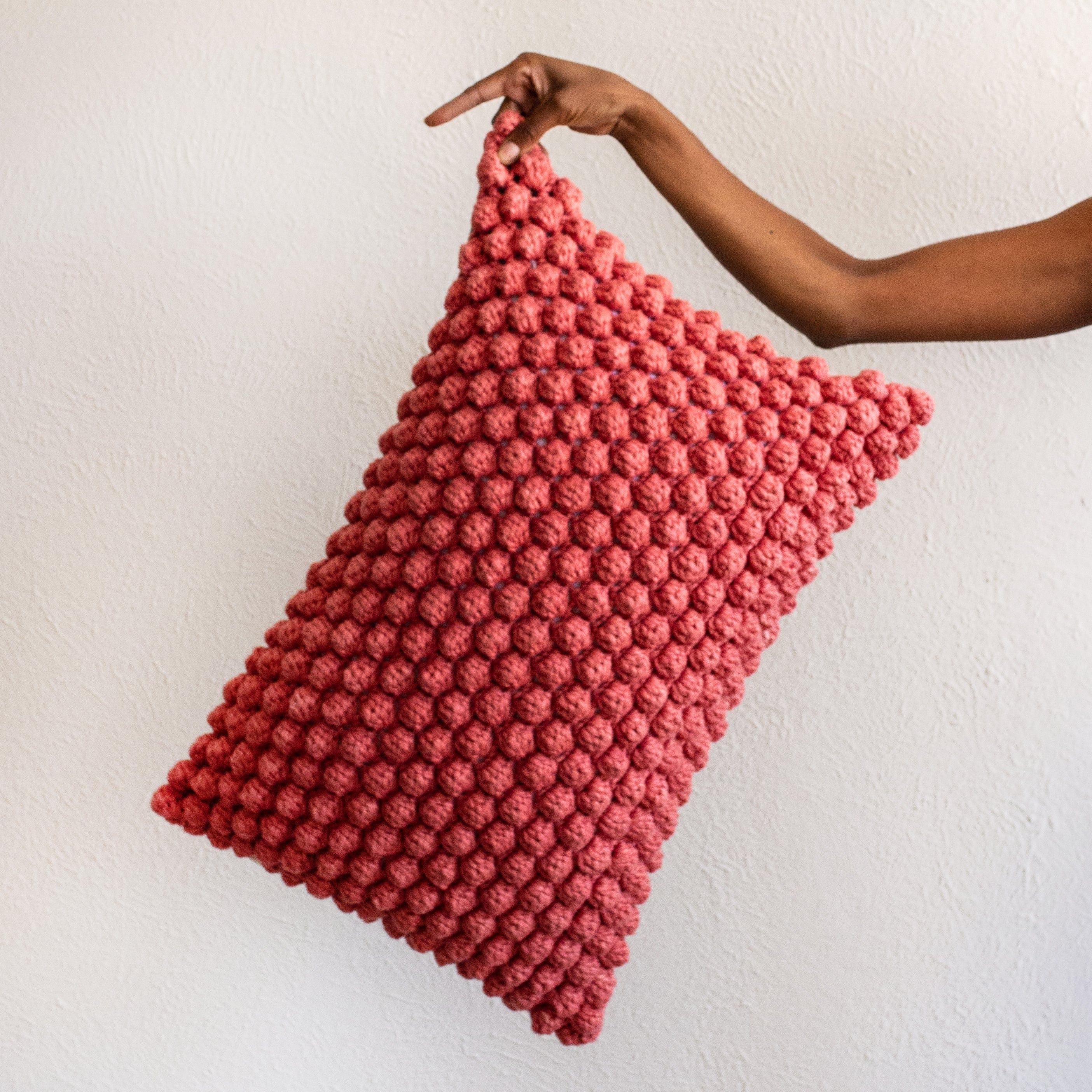 Cotton Bobbles Textured Throw Pillow Kanju Interiors