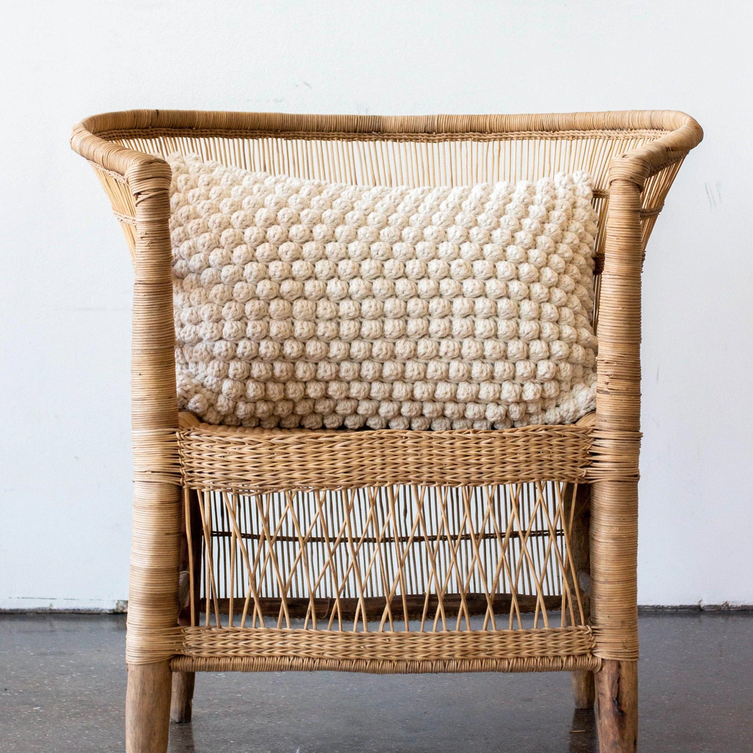 Cotton Bobbles Textured Throw Pillow Kanju Interiors