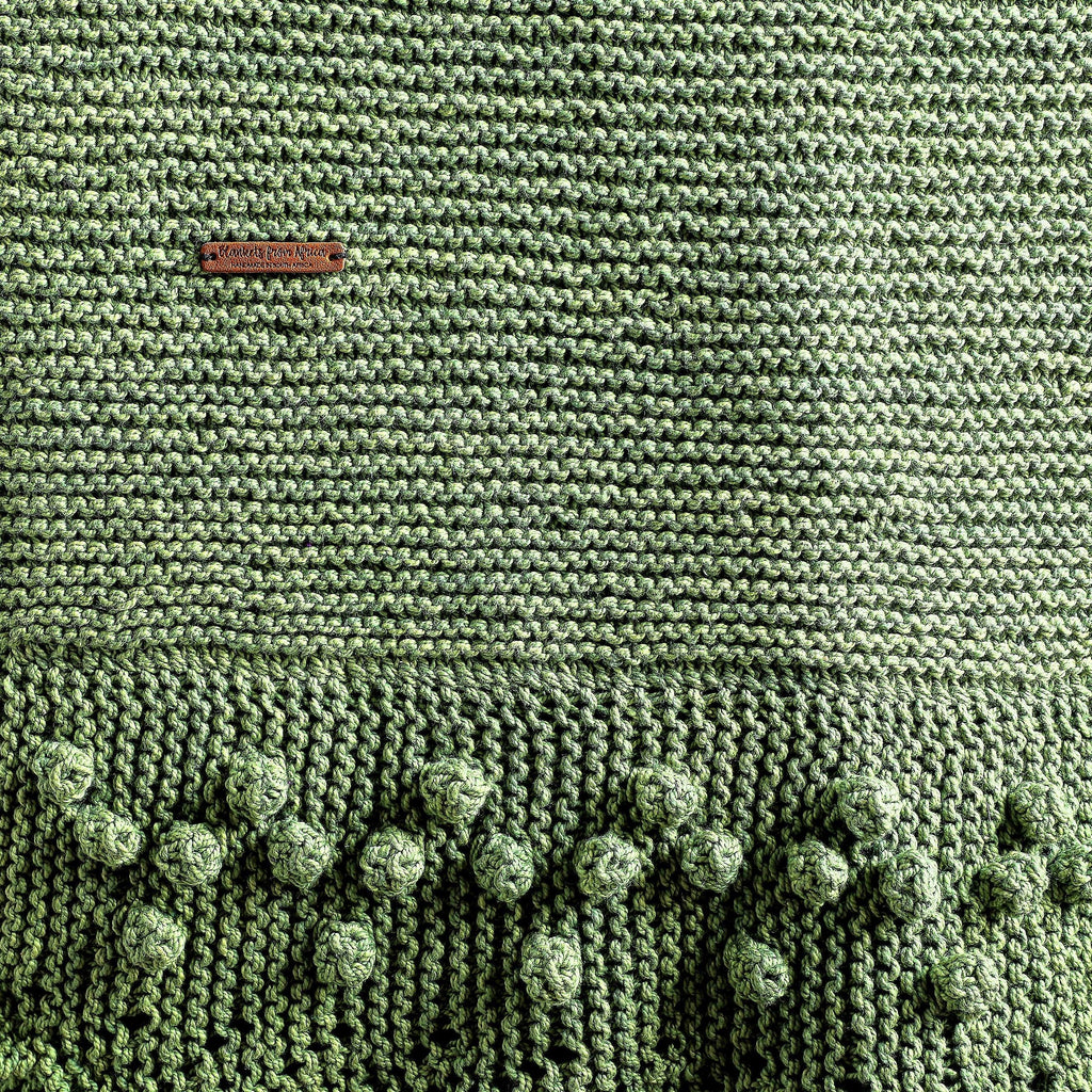 Bobble Lace Edged Eco-Cotton Throw Kanju Interiors