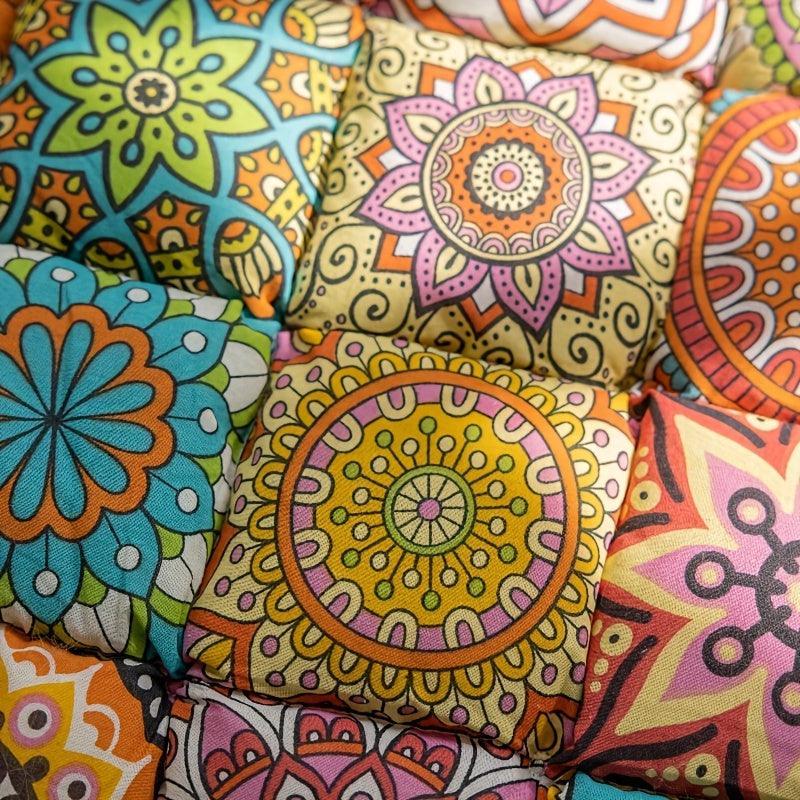 Bohemian Cushion Cover for Armless Sofa – Non-Slip, All-Season
