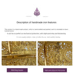 Bohemian Retro Chandelier Luxury Iron Golden Pendant Light Living Dining Hotel Coffee Shop Exhibition Hall Indoor Lamp
