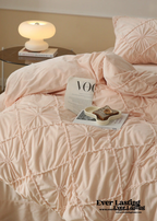 Boho Braided Velvet Bedding Set / White Ever Lasting