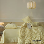Boho Braided Velvet Bedding Set / White Ever Lasting