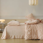 Boho Braided Velvet Bedding Set / White Ever Lasting
