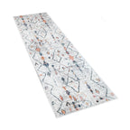 Boho Rug Cream Ethnic Diamond Pattern Modern Ripped Design RugYourHome