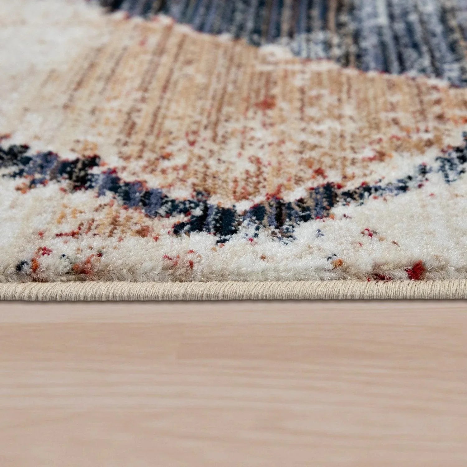 Boho Rug For Living Rooms Diamond Pattern Red Cream RugYourHome