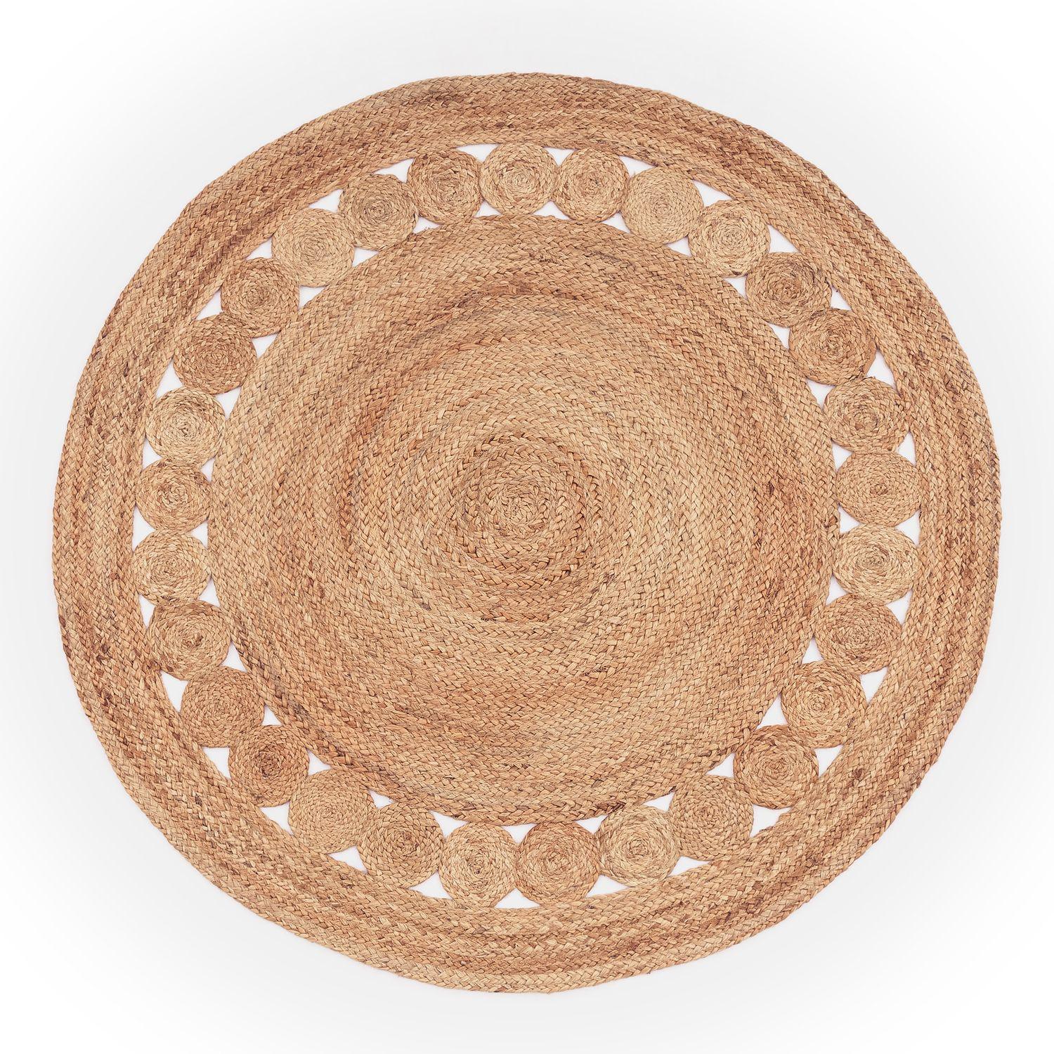 Boho Rug Kaia Hand-made with Natural Colors & Jute Fibers - House Of Avana