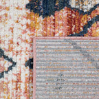 Boho Rug Red Ethnic Diamond Pattern Modern Ripped Design RugYourHome