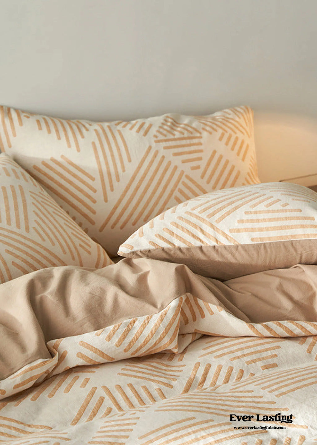 Boho Striped Bedding Set / Blue Ever Lasting