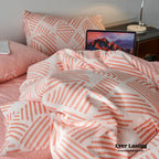 Boho Striped Bedding Set / Blue Ever Lasting
