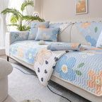 Boho Style Ice Silk Latex Sofa Cover Slipcover | Dog Hair Couch Cover - House Of Avana