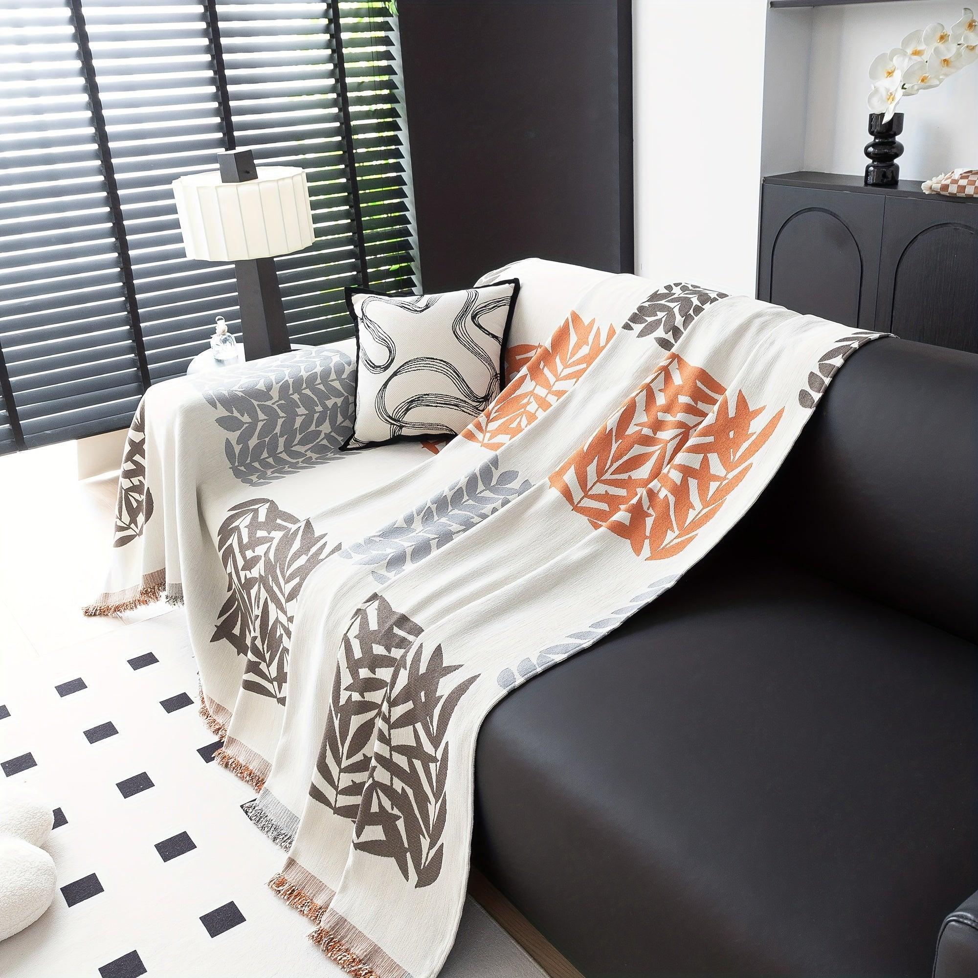 Boho Style Sofa Throw Covers with Tassel Embellishment | All-season - House Of Avana