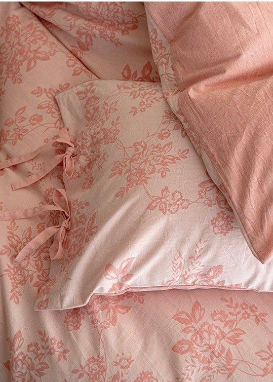 Bonnie Ribbon Bow Tie Floral Bedding Set / Blue Ever Lasting