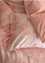 Bonnie Ribbon Bow Tie Floral Bedding Set / Blue Ever Lasting