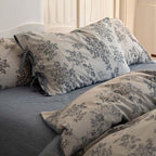 Bonnie Ribbon Bow Tie Floral Bedding Set / Brown Ever Lasting