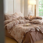 Bonnie Ribbon Bow Tie Floral Bedding Set / Blue Ever Lasting