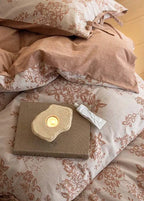 Bonnie Ribbon Bow Tie Floral Bedding Set / Light Gray Ever Lasting