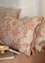 Bonnie Ribbon Bow Tie Floral Bedding Set / Khaki Ever Lasting