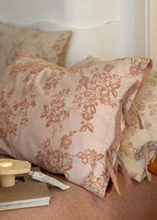 Bonnie Ribbon Bow Tie Floral Bedding Set / Khaki Ever Lasting