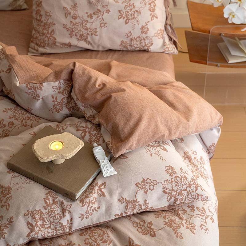 Bonnie Ribbon Bow Tie Floral Bedding Set / Pink Ever Lasting