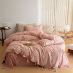 Bonnie Ribbon Bow Tie Floral Bedding Set / Pink Ever Lasting
