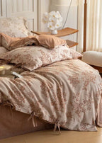 Bonnie Ribbon Bow Tie Floral Bedding Set / Pink Ever Lasting