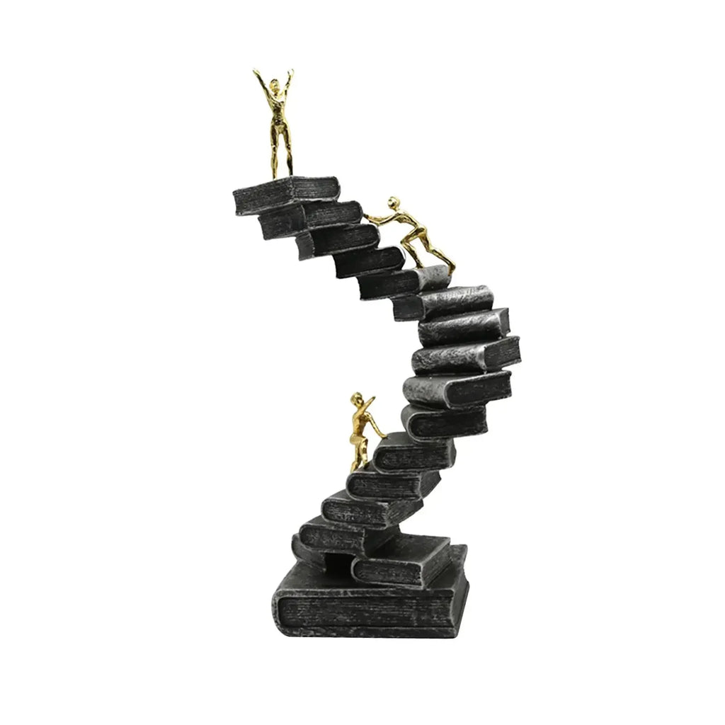 Ladder Sculpture Thinker Figurine for Bedroom Desktop Living Room, top view - House Of Avana
