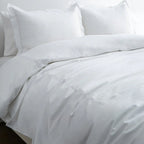 600 Thread Count Border Stripe Embroidered Duvet Set Mélange Home