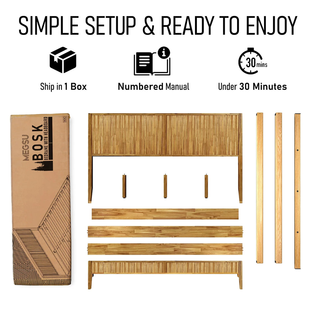 Bosk Solid Wood Bed Frame