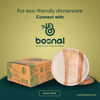 Bosnal - Palm Leaf Biodegradable Plates, 10 inch, Round Bosnal