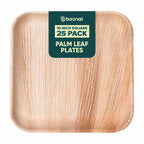 Bosnal - Palm Leaf Biodegradable Plates, 10 inch, Square Bosnal