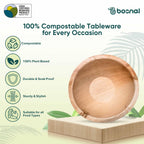Bosnal - Palm Leaf Bowl, 6 inch, Round , 25 Pcs Bosnal