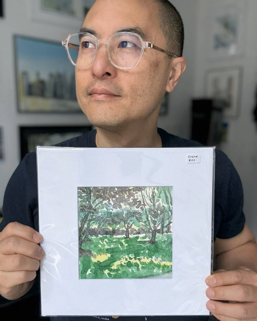 Come with Me, Vancouver, Botanical Garden, Watercolor Painting, back view - House Of Avana